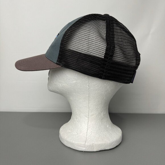 Patagonia Hat One Size P6 Logo Trucker Snapback Adjustable Mesh Canvas Cap PLGY - Picture 5 of 12